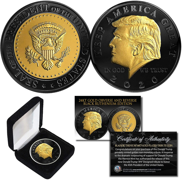 Black and Gold Trump Coin