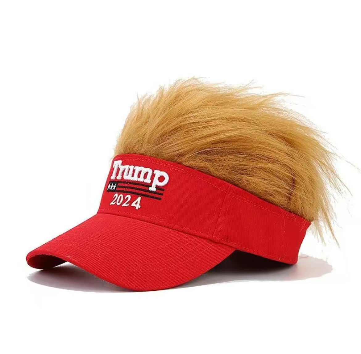 Trump 2024 Hat with hair