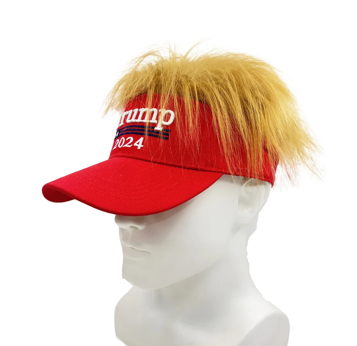 Trump 2024 Hat with hair