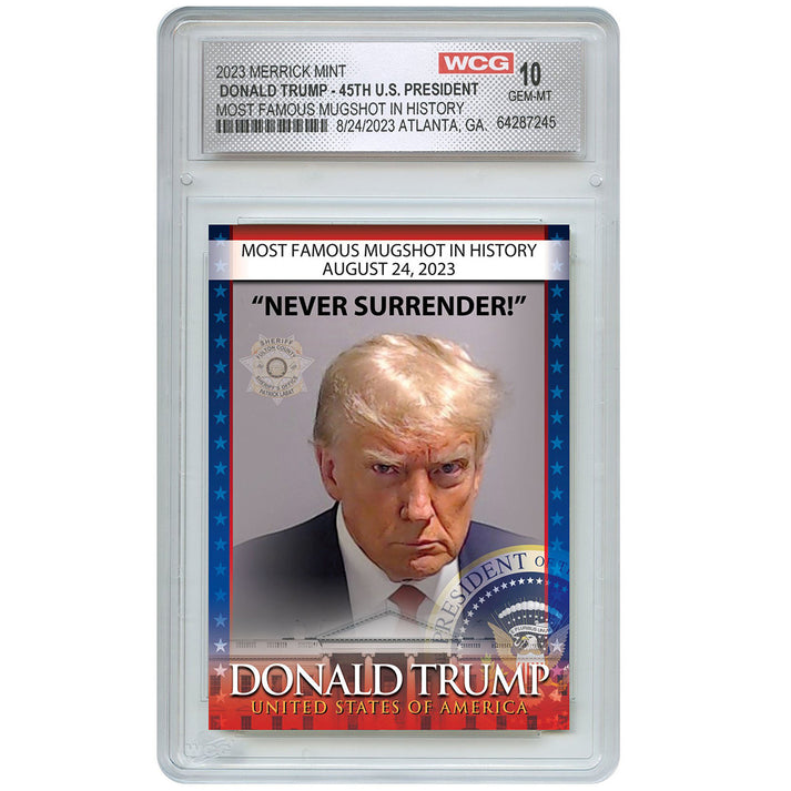 Trump Mugshot Trading Card