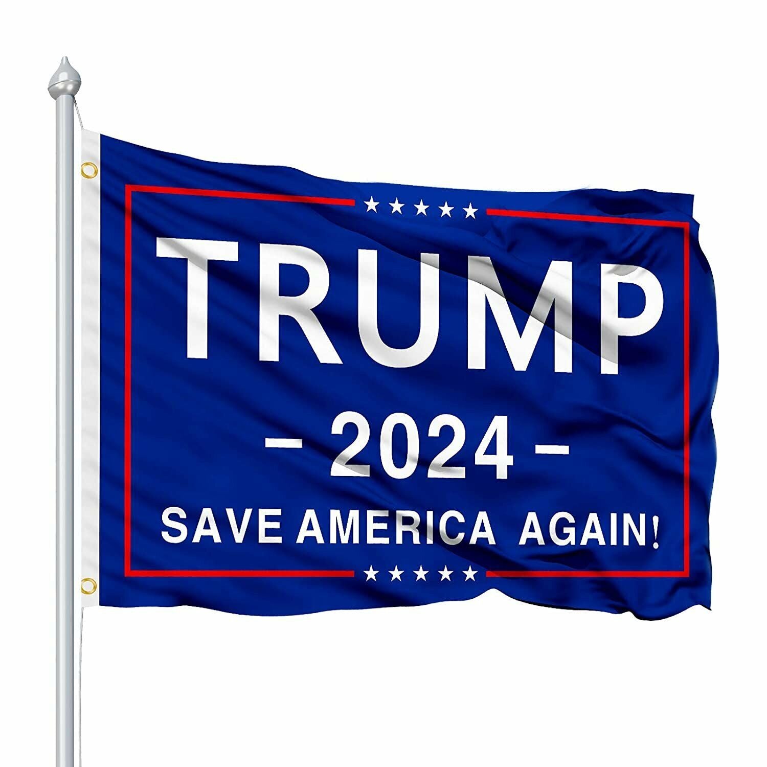 Blue Trump Save America Again Flag