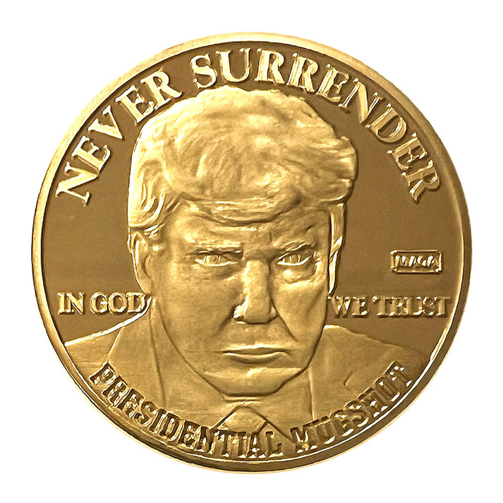 Gold Trump Mugshot Coin