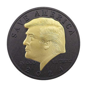 Black and Gold Trump Coin